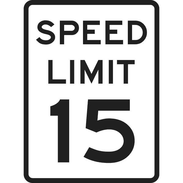 Brady Traffic Sign, 18 in H, 12 in W, Aluminum, Rectangle, English, 115240 115240 - main